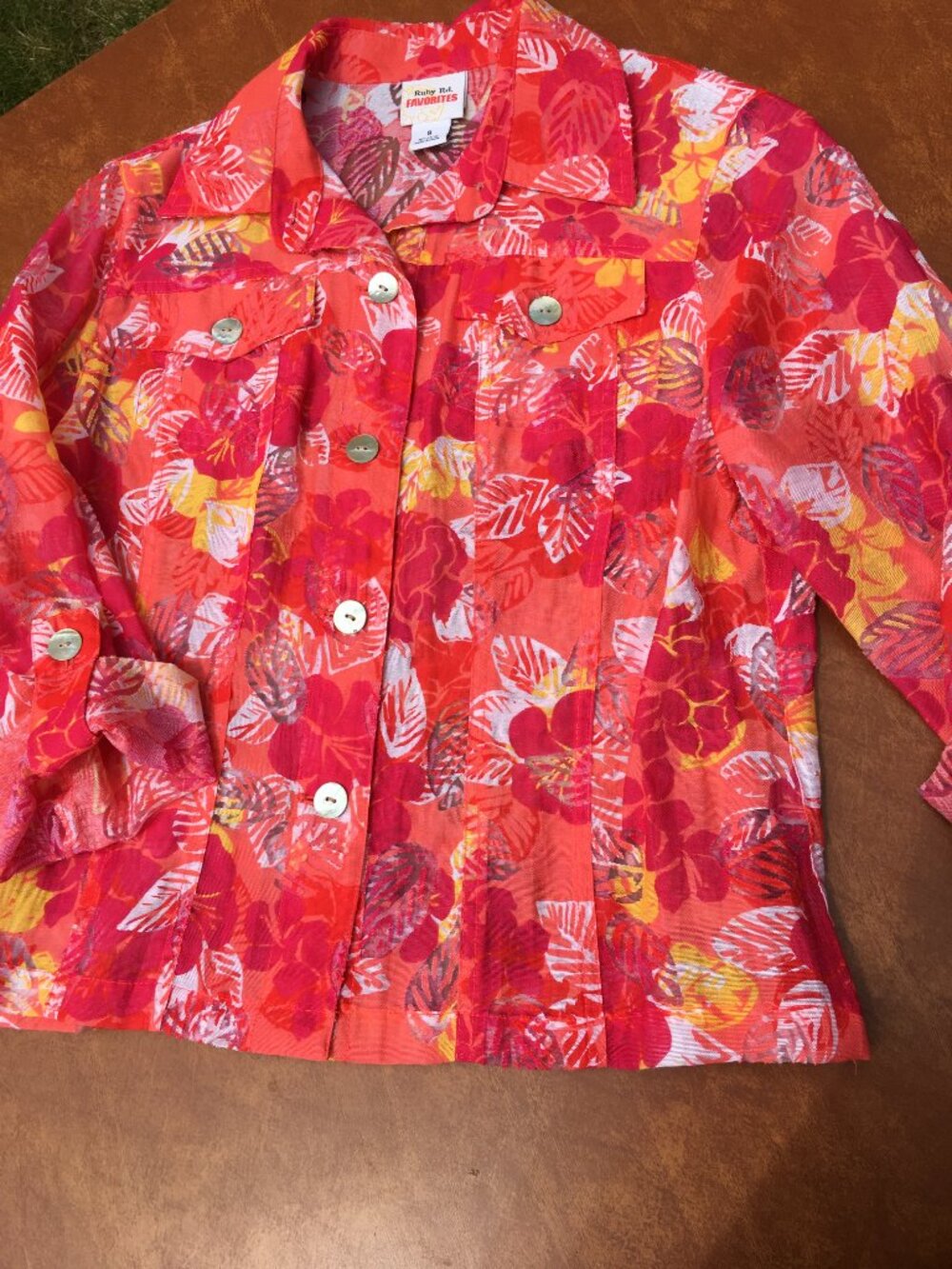 Ladies' Tropical Floral Top Sz. 8